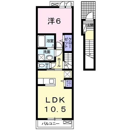 甲子園口駅 徒歩18分 2階の物件間取画像